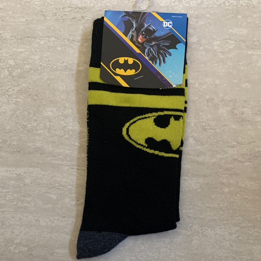 DC Comics Batman Black and Yellow Hero Socks